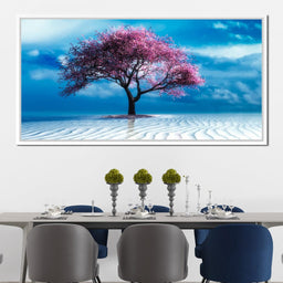 Lone Pink Tree - NicheCanvas