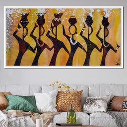 African Women with Jars - NicheCanvas