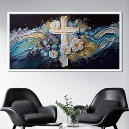 Floral Cross 03 - Neal Hackett  - NicheCanvas