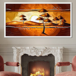 African Savanna Sunset - NicheCanvas