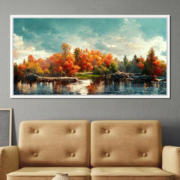 Lakefall Landscape - NicheCanvas