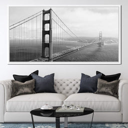 Golden Gate Bridge in Black & White - NicheCanvas