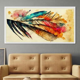 Feathers in Watercolor - NicheCanvas
