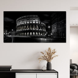 Rome Colosseum at Night - NicheCanvas