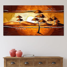 African Savanna Sunset - NicheCanvas