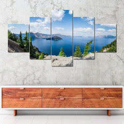 Blue Crater Lake - Lucas Moore - NicheCanvas