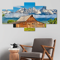 The Old Barn Multi Panel Canvas Wall Art - NicheCanvas
