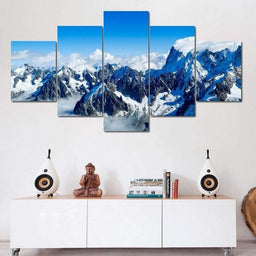 Mont Blanc Multi Panel Canvas Wall Art - NicheCanvas
