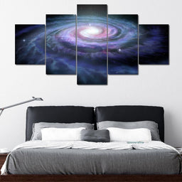 Milky Way Galaxy Multi Panel Canvas Wall Art - NicheCanvas