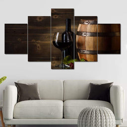 Limited Edition - Wine Wall Art 8 Multi Panel Canvas Wall Art - NicheCanvas