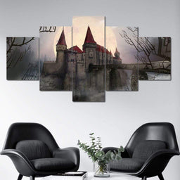 Dark Castle Multi Panel Canvas Wall Art - NicheCanvas