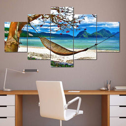 Hammock Beach Multi Panel Canvas Wall Art - NicheCanvas