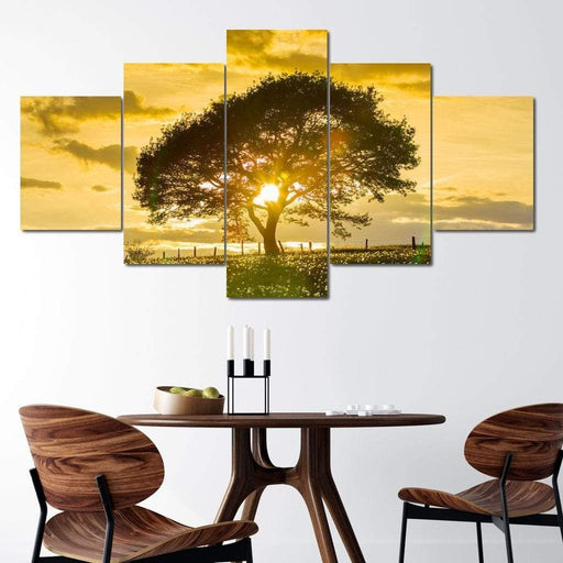 German Country Sunset farm wall art