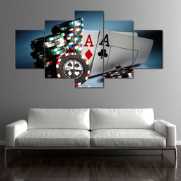 Gamblers Luck Multi Panel Canvas Wall Art - NicheCanvas