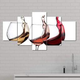 Wine Wall Art 2 Multi Panel Canvas Wall Art - NicheCanvas