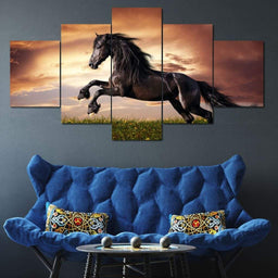 Striking Stallion Multi Panel Canvas Wall Art - NicheCanvas