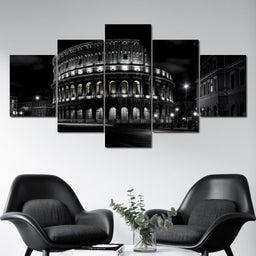 Rome Colosseum at Night - NicheCanvas