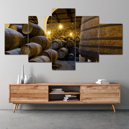 Aging Wine Multi Panel Canvas Wall Art - NicheCanvas