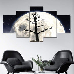 Leafless Tree Multi Panel Canvas Wall Art - NicheCanvas