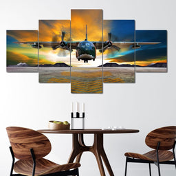 Airforce Runways Multi Panel Canvas Wall Art - NicheCanvas