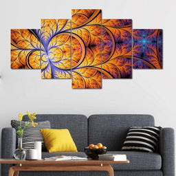 Fractal Phoenix Multi Panel Canvas Wall Art - NicheCanvas
