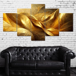 Abstract Golden Swirl - NicheCanvas