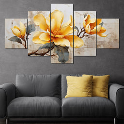 Yellow Magnolia Tree 2 - Wildrose Creations - NicheCanvas