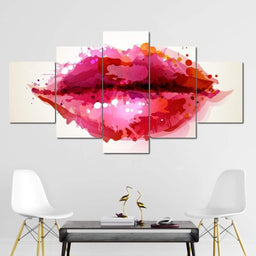 Sexy Lips Multi Panel Canvas Wall Art - NicheCanvas