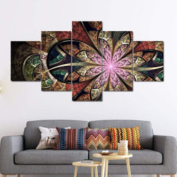 Fractal Brilliance Multi Panel Canvas Wall Art - NicheCanvas