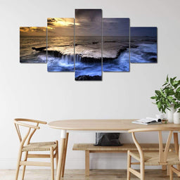 Blue Ocean - Johanjjf Multi Panel Canvas Wall Art - NicheCanvas