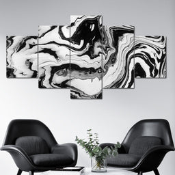 Black & White Swirl - NicheCanvas
