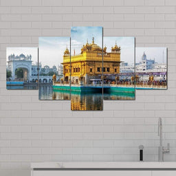 Harmandir Sahib Multi Panel Canvas Wall Art - NicheCanvas