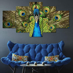 Champion Peacock Multi Panel Canvas Wall Art - NicheCanvas