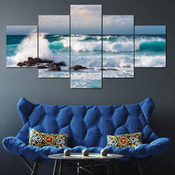 Blue Crash - Lucas Moore Large Canvas