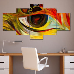 Abstract Eye Multi Panel Canvas Wall Art - NicheCanvas