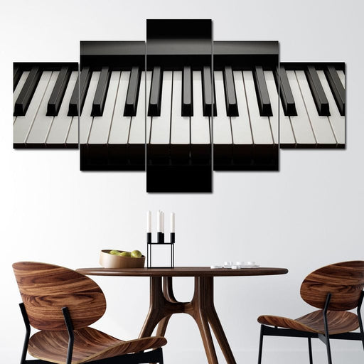 Piano Keyboard - Canvas Print - digital wall art of a piano perfect to give to your music lover friends - this canvas painting is a true work of art | NicheCanvas