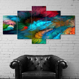 Colorful Display Multi Panel Canvas Wall Art - NicheCanvas