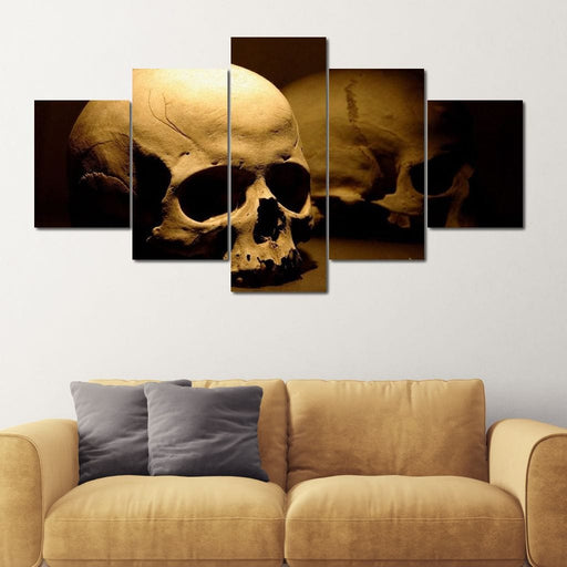 Dark Skulls - Canvas Print - unique wall art of a skull painting perfect for as a hanging decoration - this makes the perfect addition for your dark theme home | NicheCanvas