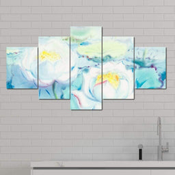 White Lotus Multi Panel Canvas Wall Art - NicheCanvas