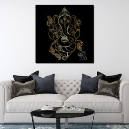 Golden Ganapati - NicheCanvas