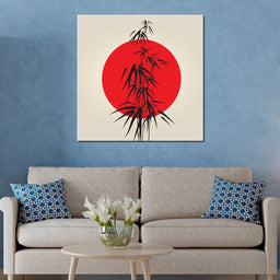Red and Black Bamboo - NicheCanvas