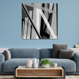 Black & White Lines v2 - Andy Brackpool - NicheCanvas