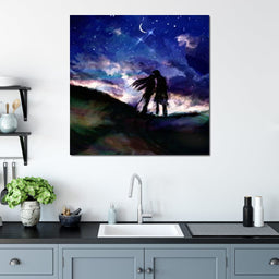 Kissing Under the Stars - NicheCanvas