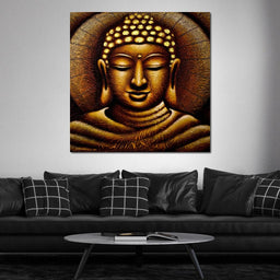 Meditating Buddha Portrait - NicheCanvas