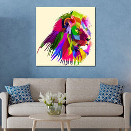 Pop Art Lion - NicheCanvas