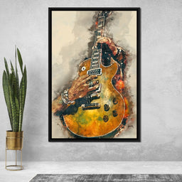 Slash's Electric Guitar - Abraham Szomor - NicheCanvas