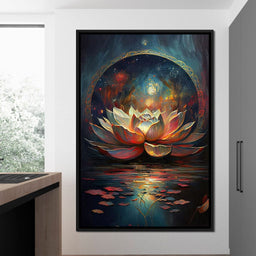 Midnight Lotus Flower - NicheCanvas