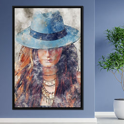 Girl in a Hat - Mateo - NicheCanvas