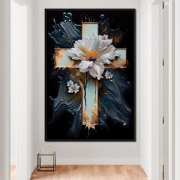 Floral Cross 02 - Neal Hackett  - NicheCanvas