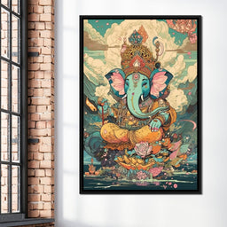 Joyful Lord Ganesh - NicheCanvas